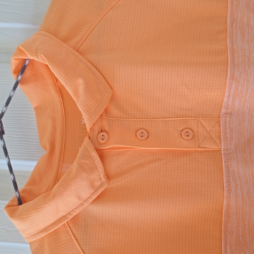 XERSION BOYS "ORANGE ICE" SHORT SLEEVE 3 BUTTON POLO SHIRT HUSKY SIZE XL